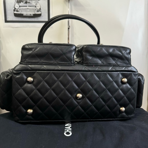 🔥CHANEL Cambon Ligne Black Quilted Leather Multipocket Reporter Bag - Picture 3 of 16